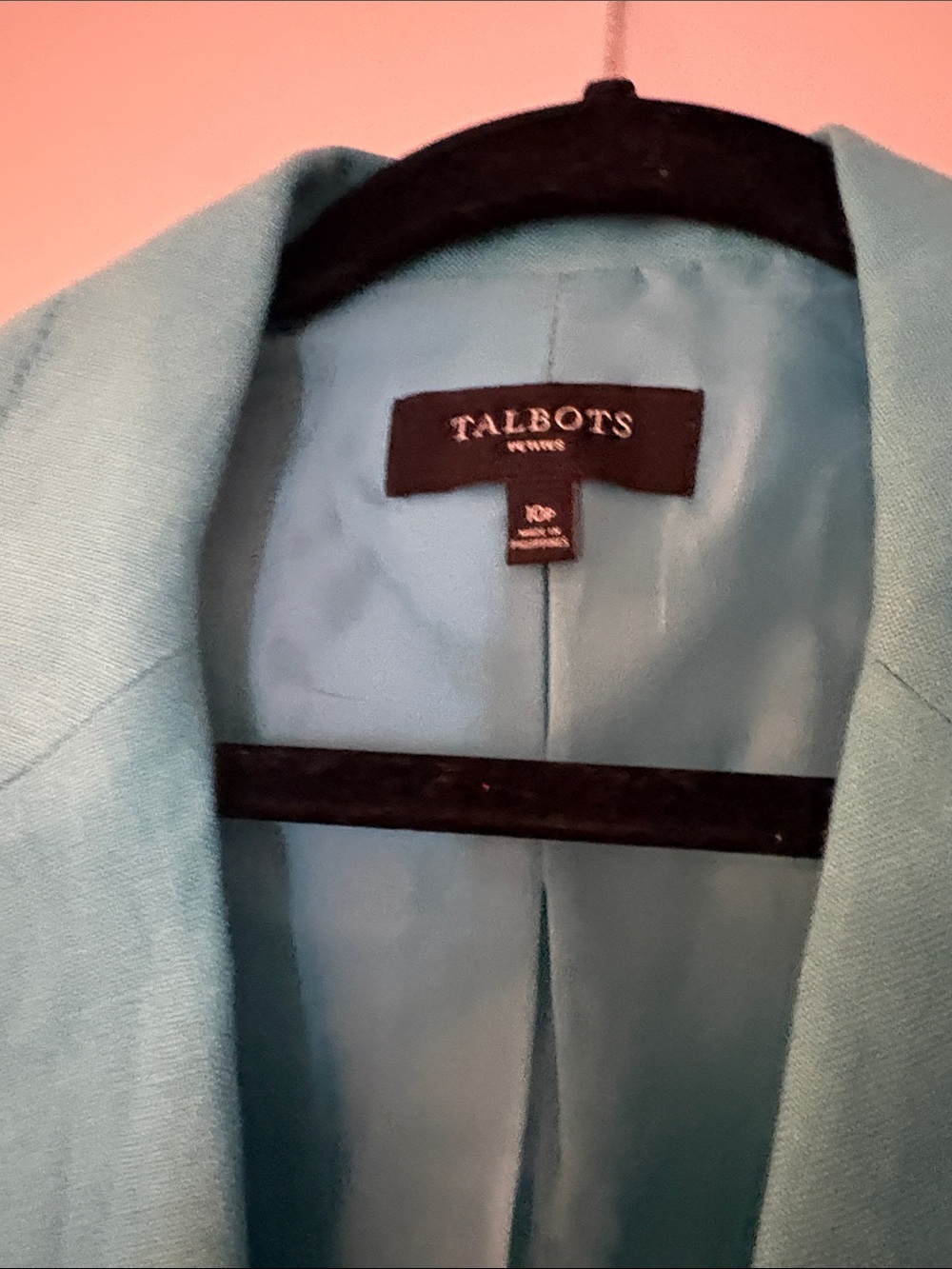 Talbots Bright Turquoise Linen-Blend Blazer - Picture 5 of 7